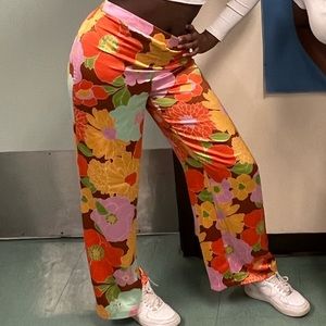 Satin colorful pants